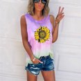 thumbnail image 1 of LSLJS Womens Crew Neck Tank Tops Fashion Woman Round Neck Sleeveless Blouse T-Shirt Printing Loose Tank Tops, 1 of 4