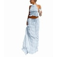 thumbnail image 2 of Two Piece Maxi Skirt Sets for Women Summer Backless Halter Beach Top Long Going Out Set 2 Outfits S, 2 of 7