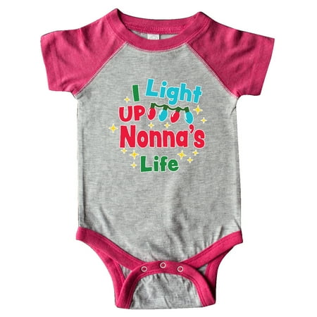

Inktastic Christmas I Light up Nonna s Life Gift Baby Boy or Baby Girl Bodysuit