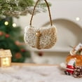 thumbnail image 4 of Champagne Foam Christmas Ornaments Khaki Glitter Glue Powder Fabric Wrapped Pearl Scene Hanging Tree Decoration Durable Versatile Indoor Outdoor Holiday Arrangement, 4 of 5