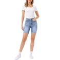 thumbnail image 2 of INSPIRE CHIC Jean Shorts for Women Stretchy Mid Rise Causal Denim Bermuda Shorts S Sky Blue, 2 of 6