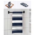 thumbnail image 6 of Navy Blue Grey Striped Towel Set of 3, Soft Microfiber Bath Towels, Hand Towel, Washcloths, Farmhouse Stripes Minimalist Quick-Dry Absorbent Towels for Bathroom Kitchen Hotel Beach Gym Spa, 6 of 7