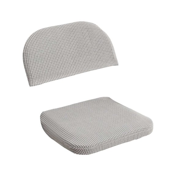 WUSUOWEI Grey Folding Chairs Covers Fabric Seat Foldable Chair Thick Stretch Two-Piece Set Dining Room Kitchen Chair Slipcovers Comfortable Metal Chairs Cushions Home Decor