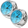 thumbnail image 1 of Reloj anillo azul TempusBlue 2Pzas Unitalla Ancho del anillo: 2.6 cm Largo del anillo; 2.5 cm Acero Inoxidable&nbsp;Plata-Azu, 1 of 2