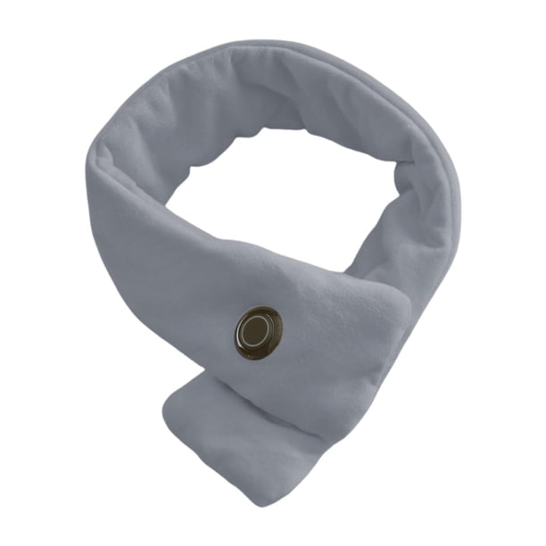 Bufandas calefactoras eléctricas USB Calentador de cuello Almohadilla térmica para el cuello para trabajar Caminar en interiores Gris