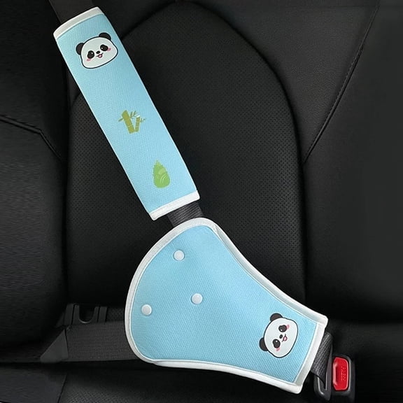 Universal Cartoon Car Seat Belt Cover Set Adjustable Car Safety Belt Cover Shoulder Pad for Kids Adults Car Interior Accessories