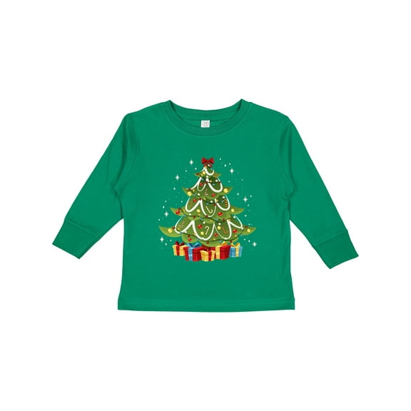 Inktastic Christmas Tree Boys or Girls Long Sleeve Toddler T-Shirt