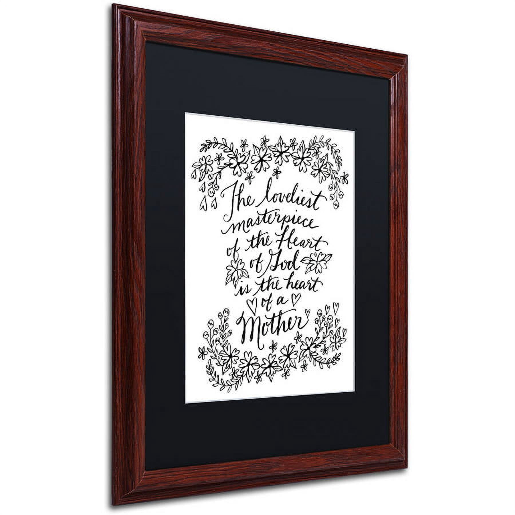 Trademark Fine Art "Mothers Heart" Canvas Art by Elizabeth Caldwell, Black Matte, Wood Frame
