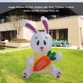 thumbnail image 3 of Conejito Inflable, 59.8in Decoración De Pascua De Conejo Happy Inflable Outdoor Con Luces LED IP44 Bloqueo Para Estar Sentado Celebrando Zanahoria Garden Fiest, 3 of 7