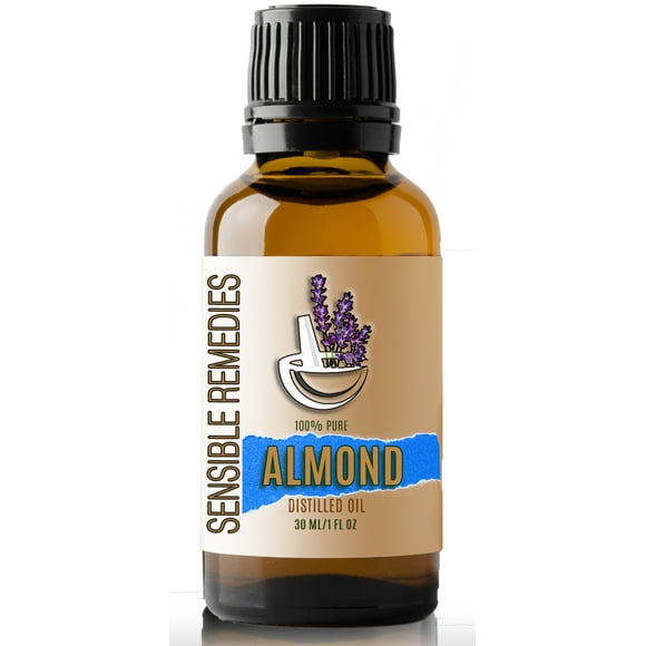 Sensible Remedies Almond Oil 100% Pure and Natural Distilled 30 mL (1 oz)
