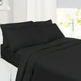 thumbnail image 2 of Extra Deep Pocket 6 Piece Bed Sheet Set – Super Deep Fitted Sheet Fits Mattress from 18-24 inces Depth – Double Brushed Microfiber Sheets with 4 Pillow Cases, California King, Black, 2 of 7