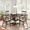 Black Rustic Brown, variant on Tribesigns 47 inch Round Dining Table for 4, Wood Kitchen Dinner Table with Storage Shelf Metal Legs for Home Dining Room, Black Rustic Brown(Only Table)