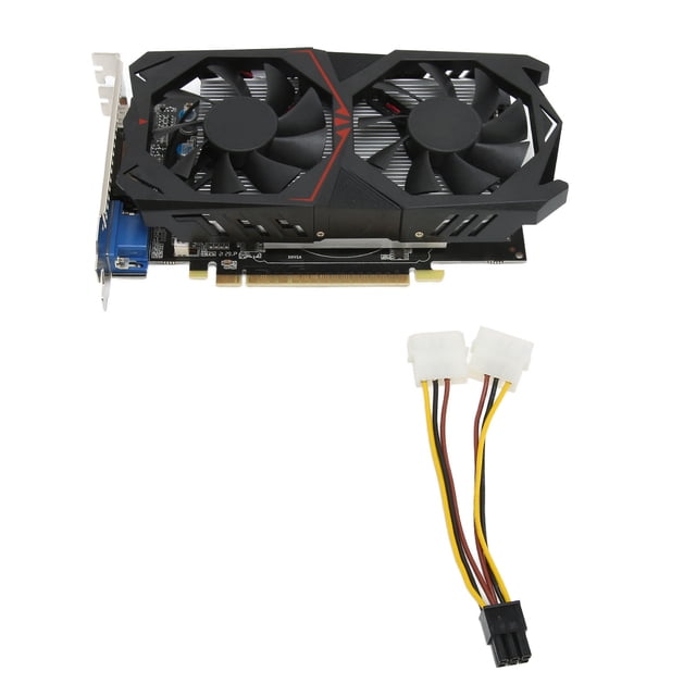 Tarjeta gráfica de 2 GB, 128 bits, GDDR5, potentes capacidades de procesamiento de imágenes, accesorios para computadoras de escritorio con ventilador de refrigeración.