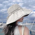 thumbnail image 4 of Sun Hat for Women UPF 50+ Foldable Fisherman Hat Wide Brim Summer Beach Cap, Black, 4 of 5