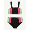 thumbnail image 4 of Justice Girls Color Blocked Popcorn Color Bikini Swimsuit , Sizes XS-XL, 4 of 6