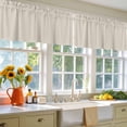 thumbnail image 6 of Swan White Window Valance, Simple Style 2 Pack Decorative Curtain for Small Windows, Light Filtering Valance with 3” Rod Pocket, 42"W x 18"L, 6 of 9