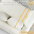 thumbnail image 5 of 82.7'' Oversized Corduroy Couch, Modular Sectional Sofa with 3 Ottomans, Sleeper Sofa Bed Full Size, Upholstered 3 Deep Seat L Shape Sofa, Convertible Cloud Couches for Living Room, Beige, 5 of 10