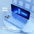 thumbnail image 4 of Compatible iPhone 13 Pro Max Case Cute, Women Clear Glitter Bling Sparkly Case,[Non-Yellowing Shockproof Protective Cover] 6.7-inch (Glitter Blue), 4 of 8