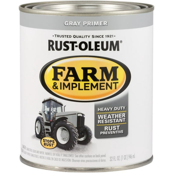 Rustoleum 280106 Farm Paint, Gray Primer - 1 qt.
