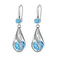 thumbnail image 2 of SmartBy Silver Teardrop Earrings for Women Cubic Zirconia Drop Dangle Earrings Wedding Jewelry Accessory for Brides, 2 of 7