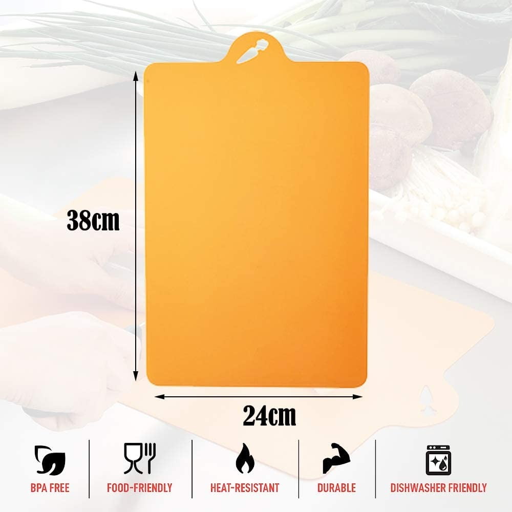 Plastic Flexible Cutting Boards for Kitchen Set of 4, WK Colored Cutting  Board Mats with Food Icons, Non-Slip Cutting Mats, BPA Free, Dishwasher Safe  - Yahoo Shopping