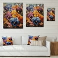 thumbnail image 4 of Designart "Pansy Paradise Colorful Pansies wall art" Floral Print on Natural Pine Wood, 4 of 5