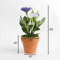 thumbnail image 4 of Muellery Artificial Daisy Flowers Decorative Artificial Flowers Plastic Pot Décor Purple TP1A56444Purple, 4 of 4