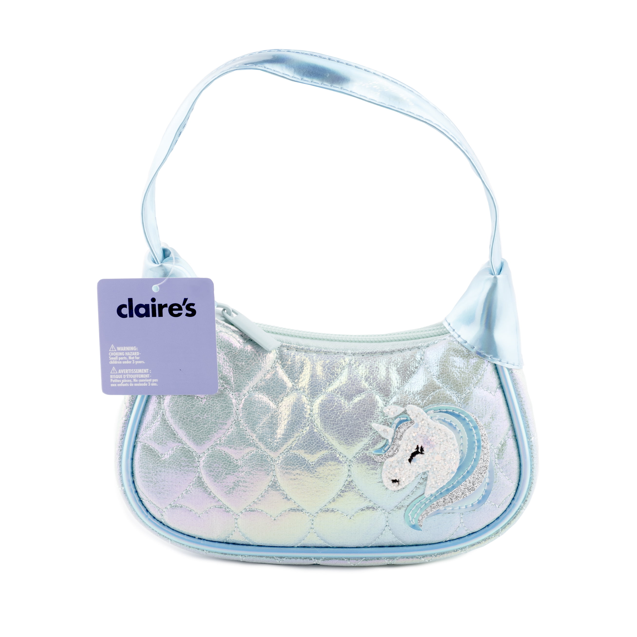 Claire's Club Mint Sparkle Unicorn Duffle Bag