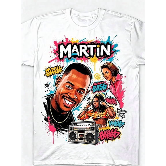 【New Arrival】Martin Show 90s Sitcom Graphic T-Shirt – Retro Urban Hip-Hop Unisex Tee
