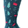 thumbnail image 4 of Christmas and Hanukkah Holiday Colorful CoolMax Crew Socks for Men & Women - Holly and Trees, 4 of 5