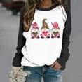 thumbnail image 2 of Plus Size Pullover Tops for Women Valentine's Day Funny Graphic Print Leopard Patchwork Long Sleeve Casual Sweatshirts (Black,3XL), 2 of 4