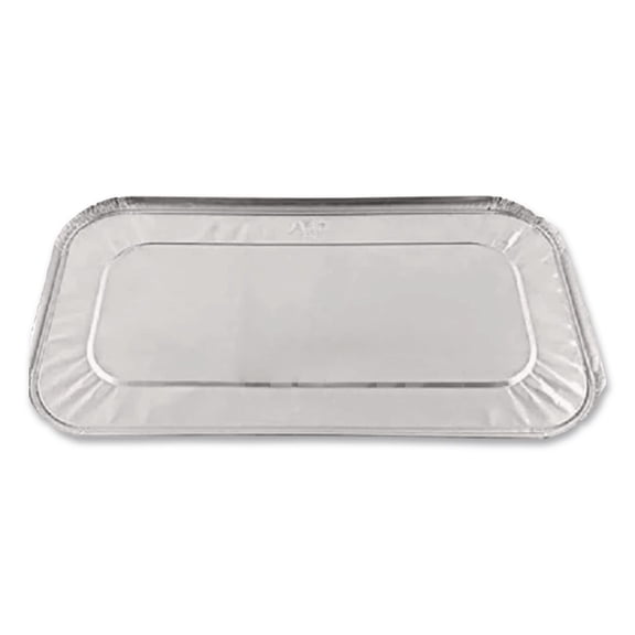 Handi-Foil HFA 403025 6.4 in. x 12.7 in. x 0.5 in. Steam Pan Foil Lids for One-Third Size Pan (200/Carton)