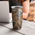 thumbnail image 4 of 20oz Tumbler with Lid and Straw Stainless Coffee Theme Steel Vacuum Insulated Water Coffee Tumbler Cup, Double Wall Vacuum Insulated Travel Mug Reusable Tumblers for Ice Drinks, Hot Beverage, 4 of 7