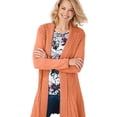 thumbnail image 2 of Cardigans for Women Long Sleeve Swingy Sequin Knit Cardigan Sweater W/Pocket-Coral (Small), 2 of 5