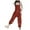 Red, variant on Women Fashion Solid Work Overalls with Pockets - Casual Leggings Jumpsuits, Polyester, S-XXL, Elastic Waist, for Summer/Outdoor Activities