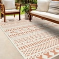 thumbnail image 5 of Hauteloom JOVE Living Room, Bedroom Patio Outdoor Area Rug - Beige, Orange, Red - 7'10" x 10', 5 of 19