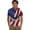 250Th Anniversary Eagle USA Flag, variant on American Flag Mens Short Sleeve Golf Shirt Route 66 Patriotic Zipper Polo Tops Dry Fit Athletic Sport Top Shirts Moisture Wicking Performance Dressy Shirts Sizes 3XL