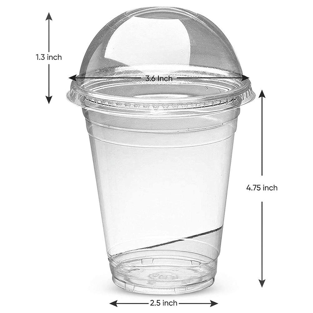 Disposable Smoothie Cups With Lids Clear Plastic Milk Shake Party Cup 