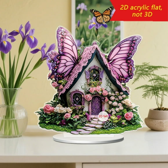 Birdeem House Decorations for Home, Butterflies Magical House Decoration 2D Acrylic Desktop Decoration Festival Gift