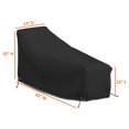 thumbnail image 2 of COVERS&ALL Chaise Lounge Cover, Chair Couch Sofa Protector, Patio Pool Garden Lawn Furniture, with Air Vents & Drawstrings, 12 Oz Waterproof, UV & Weather Resistant (82" W x 57" D x 32" H, Black), 2 of 7