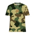 thumbnail image 4 of Styesk T Shirts for Man Men's Summer Printed Button Up Short Sleeved Round Neck Top, 4 of 5