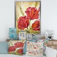 thumbnail image 3 of Designart 'Blossoming Red Poppies In Wheat Fields II' Traditional Framed Art Print, 3 of 4