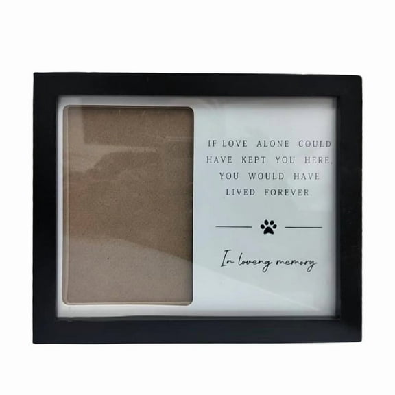 SDFGTstore Forever in Heart Pet Remembrances Wood Photo Frame Holds 4x6Inch Photo Holder for Loving Memory of Pet Memorial Gift