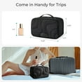 thumbnail image 6 of Bagsmart Unisex Large Capacity Toiletry Bag, Travel and Organizer Makeup Cosmetic Bag with Handle for Your Essentials, Men and Women, Beige, 6 of 11