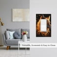 thumbnail image 2 of Zufioo Gold Flame Pattern Wolf Print Switch Wall Plate, Dustproof and Heat-resistant Decorative Wall Switch Cover, Suitable for Residential and Commercial Areas-Mid-size, 2 of 8
