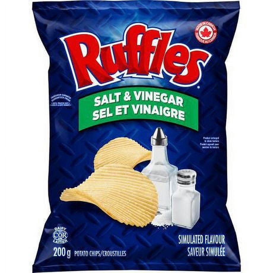 Ruffles Salt & Vinegar Potato Chips, 200g/7.1 oz. Bag {Imported from Canada}