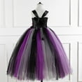 thumbnail image 4 of LIIPEE Girls Dresses Halloween Sleeveless Flower Tulle Ball Gown Princess Sundress Kids Versatile Indoor Outdoor Wear Dress,Purple,10-12 Years, 4 of 8