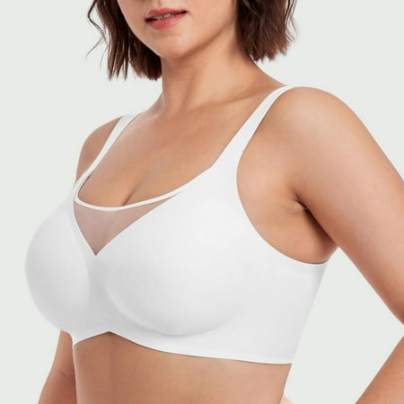 Up to 60% off Wireless Bra  Women s Nursing Bra Maternity Sleeping Underwear Large Size Large Cup No Underwear Women Daily Bra(White XXXXL)