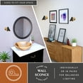 thumbnail image 4 of Pryce 1 Light Matte Black and Gold Satin Brass Mid-Century Modern Wall Sconce Fixture with Metal Cone Shade, 4 of 11