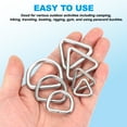 thumbnail image 3 of Uxcell Metal Triangle Rings, Stainless Steel Triangle Ring Welded Solid Dee Rings DIY Accessories for Belts Sewing 3x40mm, 3 of 6